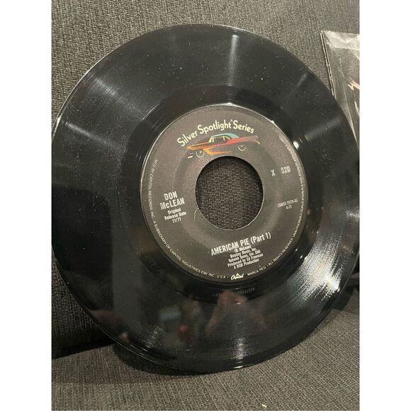 American Pie Vinyl Record-Don McLean Part 1 & 2 Reissue 45 Good Condition - Picture 2 of 4